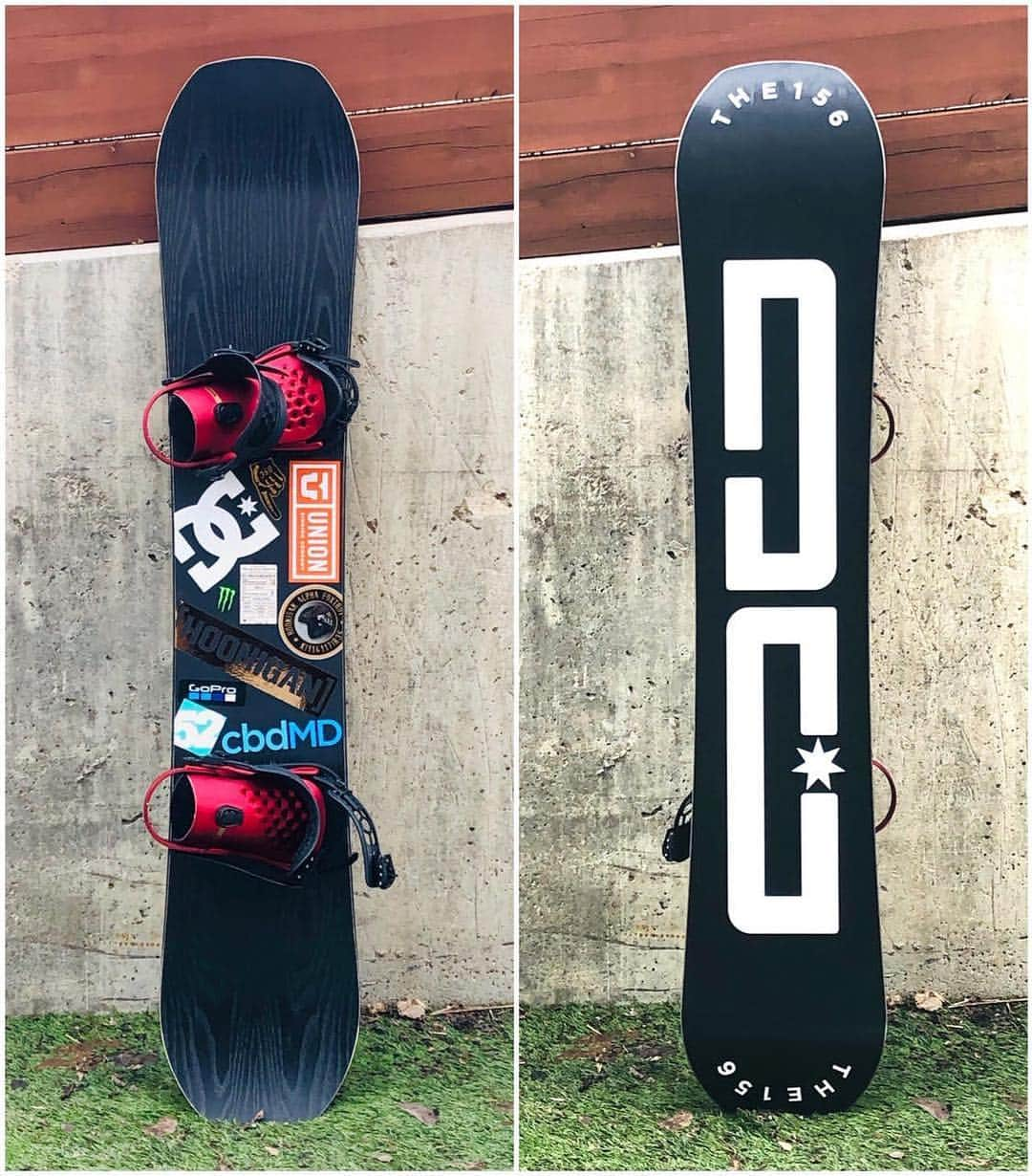 ケン・ブロックさんのインスタグラム写真 - (ケン・ブロックInstagram)「New board setup for the end of winter! @dc_snowboarding made 56 of these “Black Board Experiment” boards and they were kind enough to send me two (I gave away #43 in a contest recently, this one is #44). The shape is amazing to ride and the wood grain on the top sheet looks dope! Looks very complete with my @unionbindingco Strata binders and some sticker bombing. Ha.」4月2日 0時14分 - kblock43