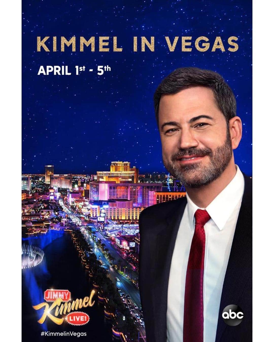 アメリカン・ブロードキャスティング・カンパニーのインスタグラム：「@jimmykimmellive is in Vegas this week and you're not going to want to miss a thing! Join us for #KimmelinVegas⁠⁠, starting tonight!」