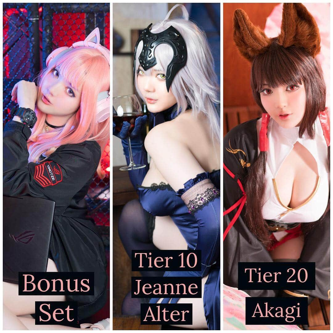 YingTzeさんのインスタグラム写真 - (YingTzeInstagram)「This month’s Patreon Rewards ! ❤️✨ Bonus Set : Gamer Cat Tier 10 : Jeanne Alter ,FGO Tier 20 : Akagi , Azur Lane ▶️ www.patreon.com/yingtze _ There is a bonus set this month ~ free for all patrons ! It’s April but not April Fool ya . 😂 ( I do not prank people for many years already ) _ Tonight I won’t be streaming because Im going out for some errands. This week’s streaming schedule will be Tuesday till Sunday at 9pm (GMT+8) at my Facebook Page ! Make sure to turn on LIVE notifications so you won’t miss out on my livestreams ! _ 📸 @17.ambition  #blessed #azurlane #azurlanecosplay #fategrandorder #fate #fgo #fgocosplay #fatecosplay ＃アズールレーン」4月1日 17時00分 - yingtze