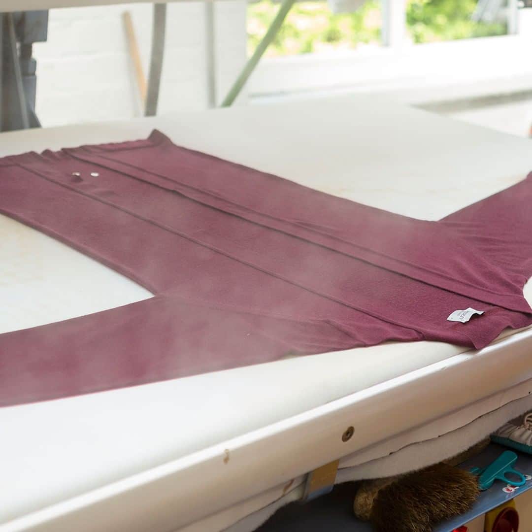 のインスタグラム：「One of our beautiful garments in the final stages… #MondayMillView #MadeinEngland」
