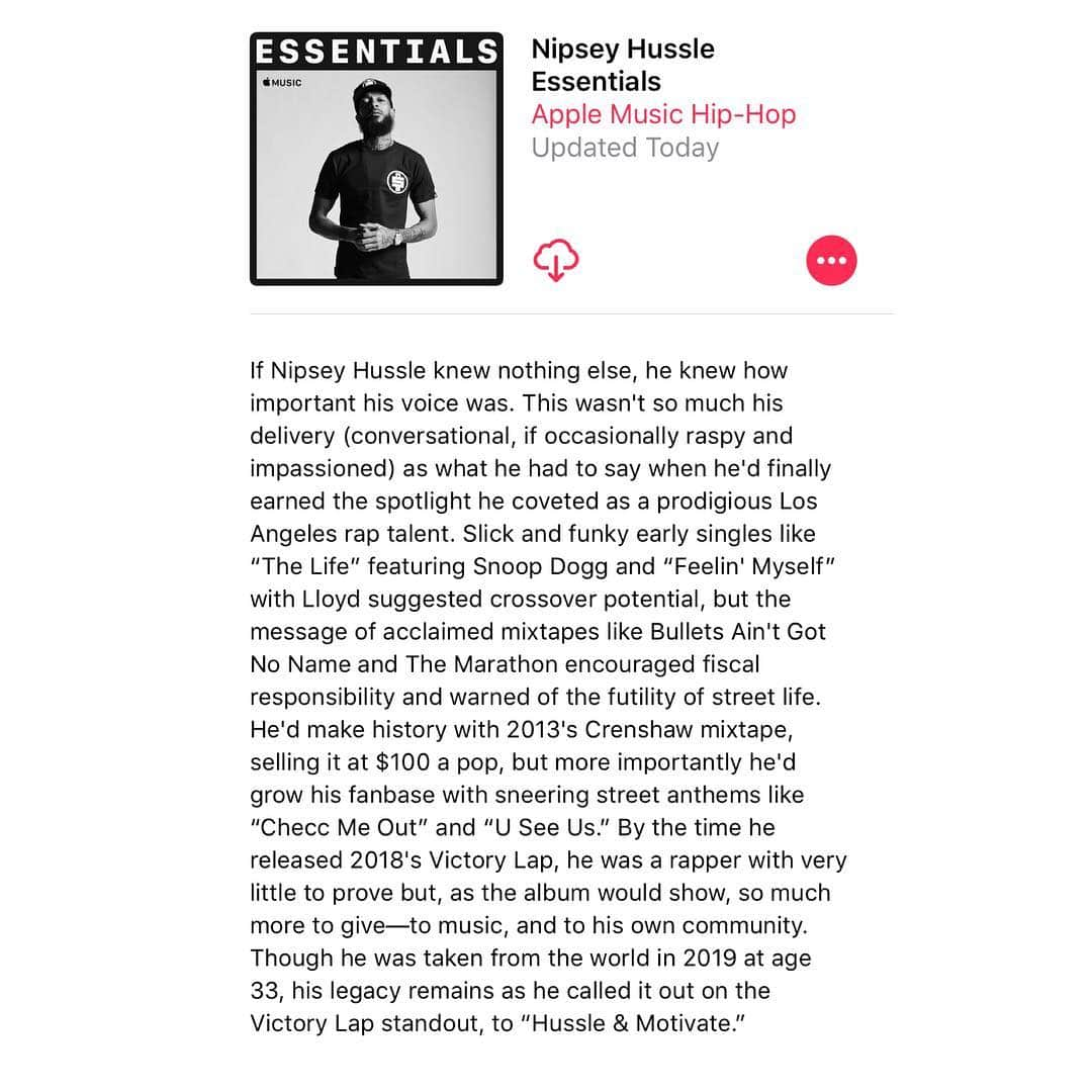 エブロ・ダーデンさんのインスタグラム写真 - (エブロ・ダーデンInstagram)「Stream @nipseyhussle ‘s music. He owns it! @nipseyhussle」4月1日 20時06分 - oldmanebro