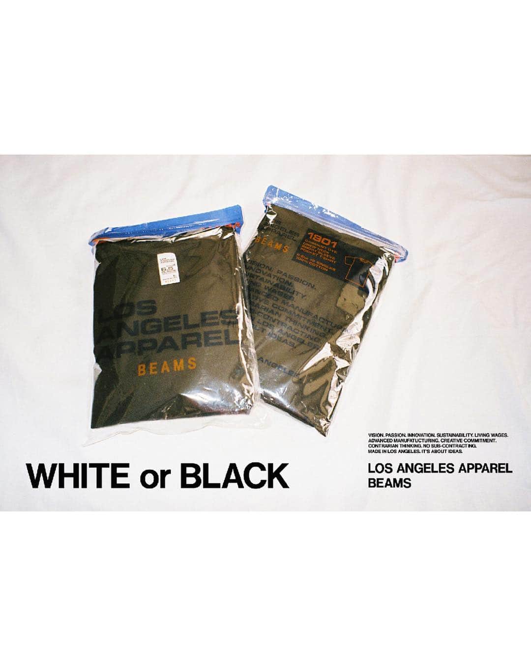 ビームスさんのインスタグラム写真 - (ビームスInstagram)「・ LOS ANGELES APPAREL × BEAMS  元American ApparelのCEO、ダブ・チャーニーが創設したブランドLOS ANGELES APPAREL。 BEAMS 別注によるパックTシャツをホワイト、ブラック2色でリリース。 パックTでは珍しい、ゆったりとしたシルエットとヘビーオンスの生地が特徴。  Photographer：@mirimatsufuji  @losangelesapparel  @beams_harajuku_official  #losangelesapparel #madeinusa  #2pack #packt_shirts #beams」4月1日 21時02分 - beams_official