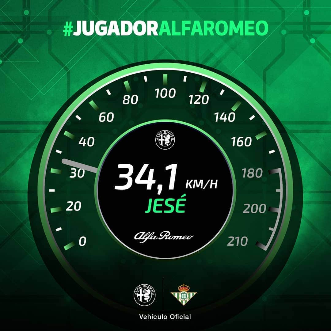 レアル・ベティスさんのインスタグラム写真 - (レアル・ベティスInstagram)「¡@jeserodriguez10 fue el #JugadorAlfaRomeo en el partido de ayer! 🚘🌪⚡」4月1日 21時20分 - realbetisbalompie