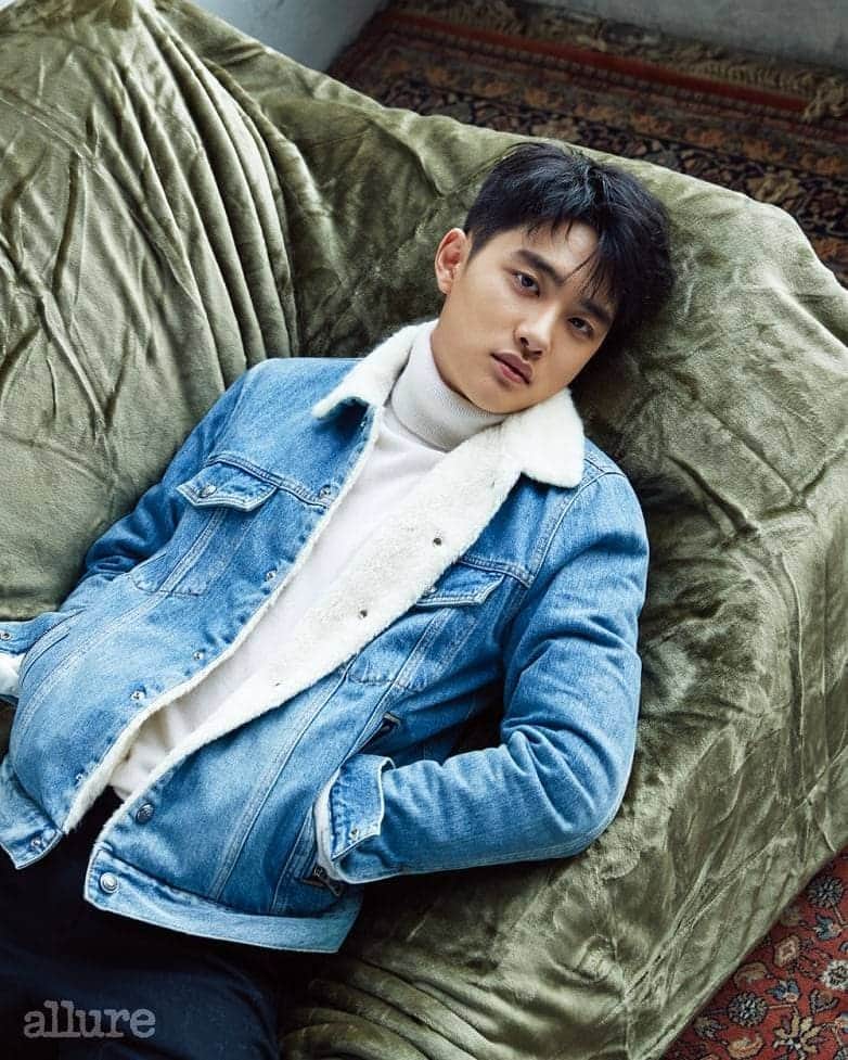 のインスタグラム：「DO (EXO)💙for Allure Korea December 2018. 📸by Kim Yeong Jun . . . . . #DoKyungSoo #도경수 #都暻秀#KyungSoo #Kpop #exodo #doexo#exokyungsoo #koreanboy #스타일 #유행 #모델 #男の子 #귀엽다 #소년 #아름다운 #ファッション #スタイル #モデル #셀카 #셀피 #인친 #스타일 #셀스타그램#얼스타그램 #데일리 #데일리룩 #일상 #팔로우#소통」