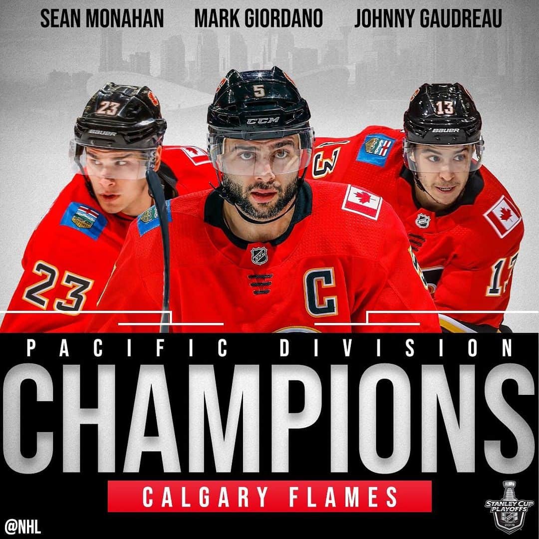 NHLさんのインスタグラム写真 - (NHLInstagram)「🔥 HOW THE WEST WAS WON 🔥  The @nhlflames clinched first place in the Western Conference and Pacific Division, their first division title since 2005-2006!」4月1日 22時14分 - nhl