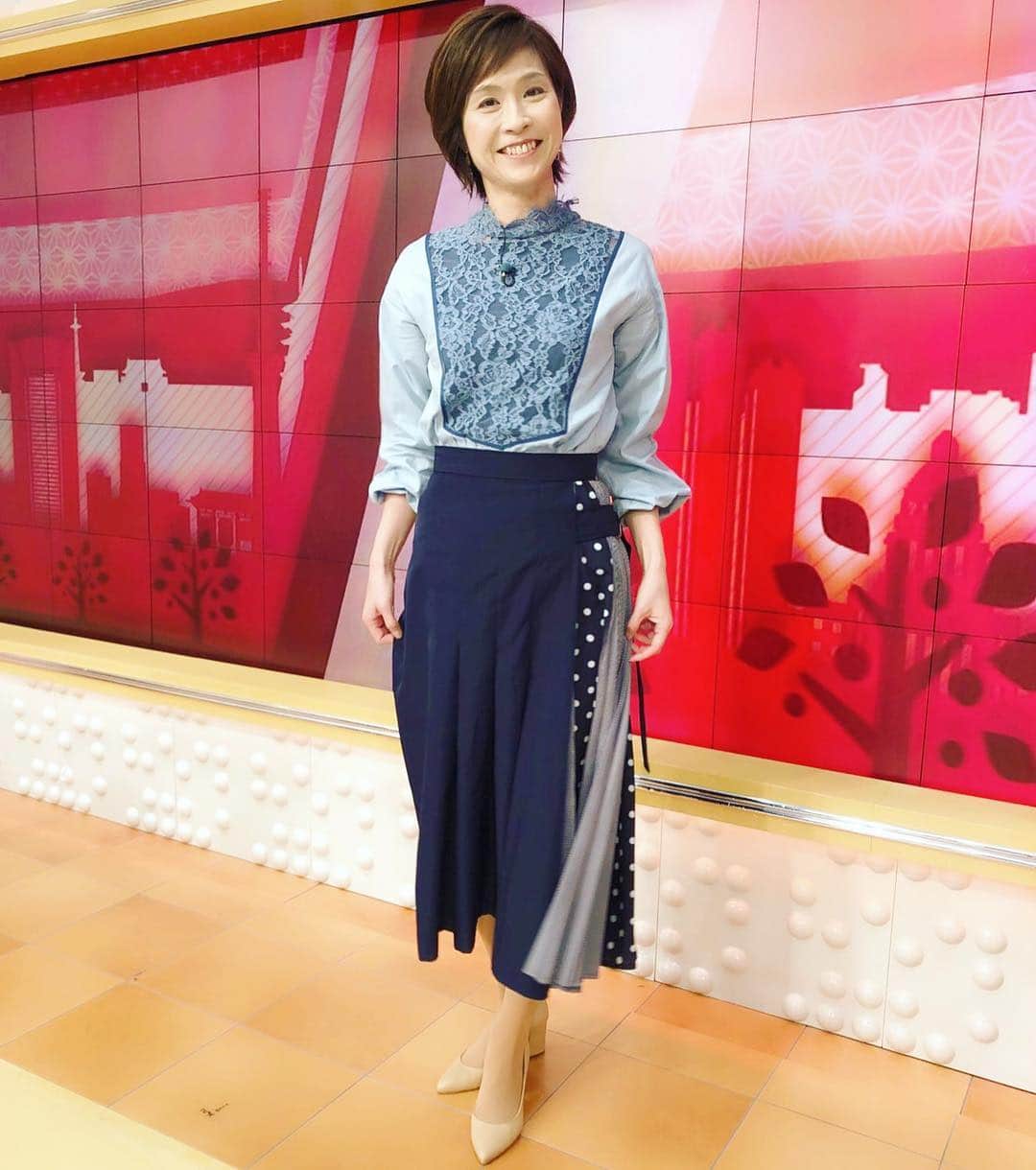 今村涼子さんのインスタグラム写真 - (今村涼子Instagram)「#衣装 トップス #Nerińe スカート #キャサリンハーネル ピアス #オブジェサヨコ」4月1日 22時54分 - ryoko.imamu