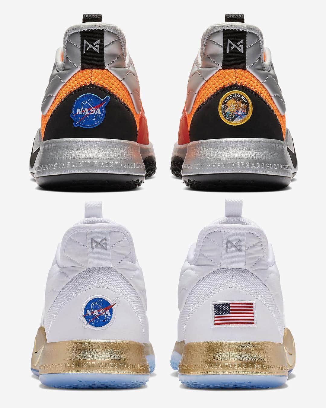 Sneaker Newsさんのインスタグラム写真 - (Sneaker NewsInstagram)「You can only take one pair aboard the space shuttle. Which one of these NASA x Nike PG3s are you bringing? For a closer look at the white/gold “Apollo Missions”, tap the link in our bio.」4月2日 9時07分 - sneakernews