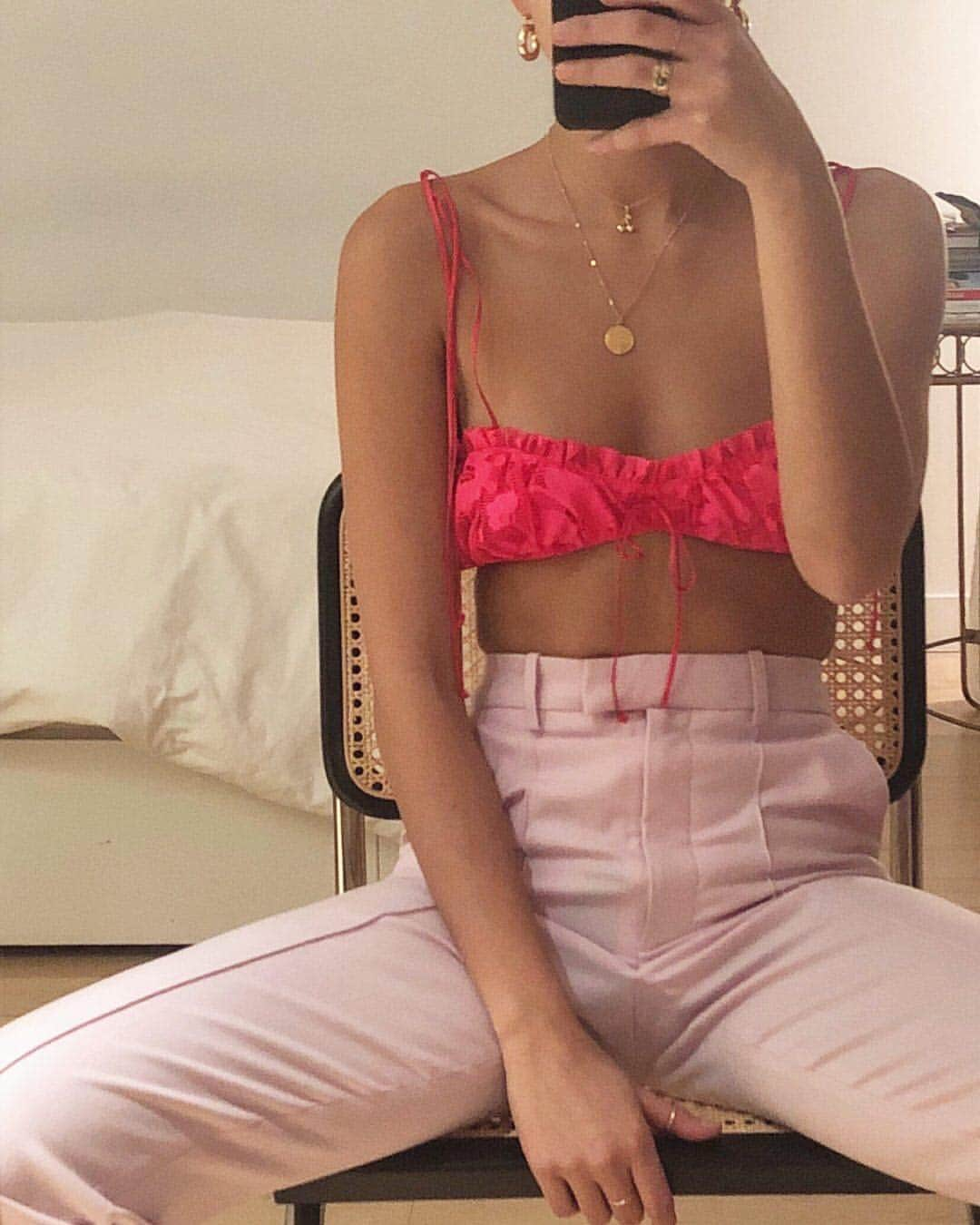 For Love & Lemonsさんのインスタグラム写真 - (For Love & LemonsInstagram)「She can be chill too | The Avalon Tie Strap Bra Top.」4月2日 3時15分 - forloveandlemons