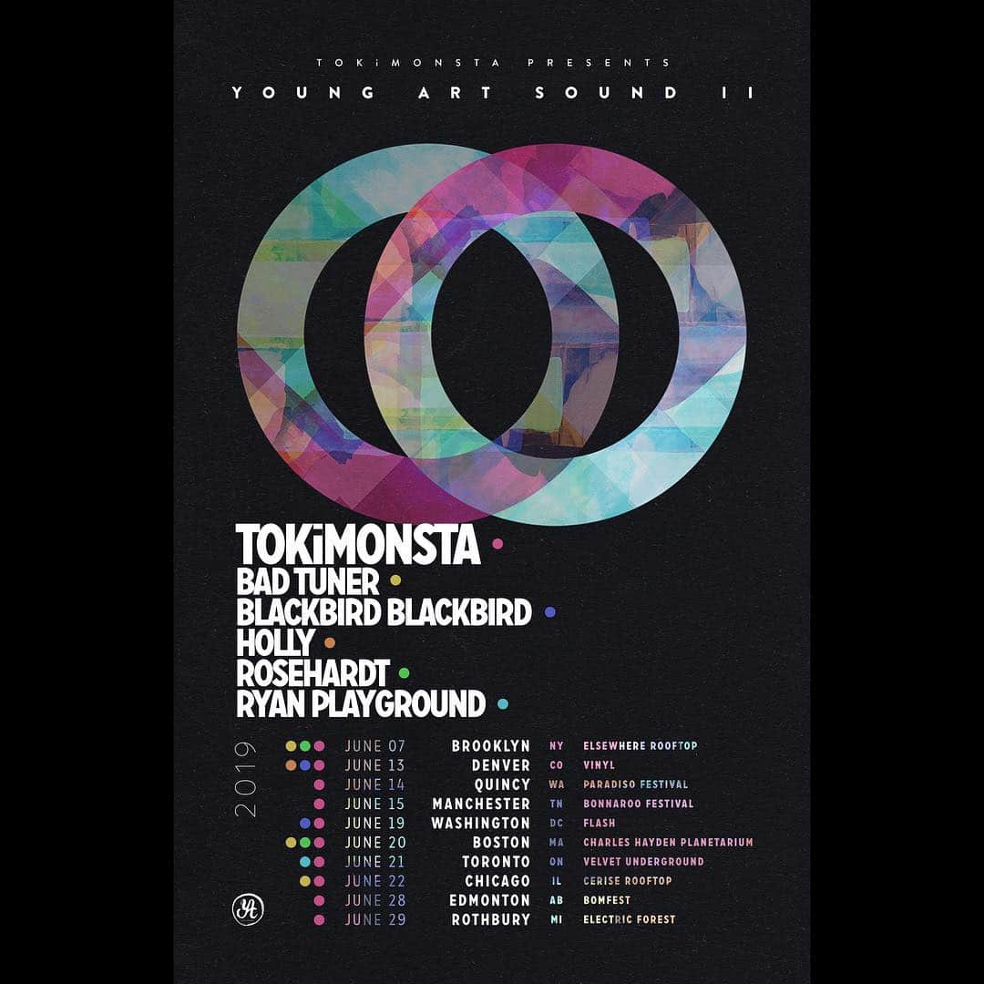 TOKiMONSTAさんのインスタグラム写真 - (TOKiMONSTAInstagram)「I’m rly excited to announce the @youngartrecords Sound II tour this summer! We put a lot of love into this intimate and special experience. I can’t wait to see you all there ✨ Support from @bad_tuner @blackbirdblackbird @beatsbyholly @rosehardt & @ryanplayground  Grab your tickets today (some are almost sold out) :: Link in bio〰️」4月2日 4時10分 - tokimonsta