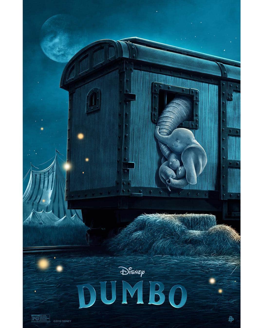 Walt Disney Studiosさんのインスタグラム写真 - (Walt Disney StudiosInstagram)「Reach new heights with these #Dumbo inspired posters by artists @jeremy_pailler, @lst_mind, @paidesign, and @ad_illustrator. Dumbo is now playing in theaters!」4月2日 4時12分 - disneystudios