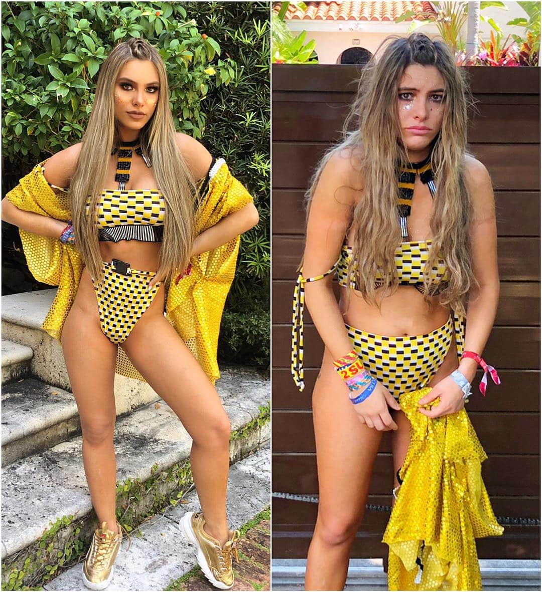 Leleponsさんのインスタグラム写真 - (LeleponsInstagram)「Before and after a festival 🙈😅... (what’s your mood?) inspired by @hannahstocking」4月2日 4時31分 - lelepons