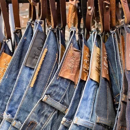 のインスタグラム：「40% off still going on. Get your gear now. #jeans #selvedgedenim #indigo #loveindigo #denimdeals #leatherjacket」