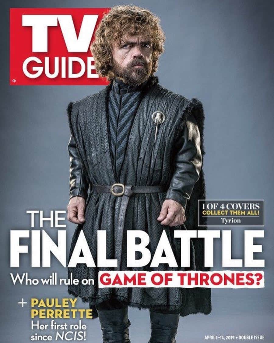 ピーター・ディンクレイジのインスタグラム：「Game of Thrones cast on the cover of TV Guide」