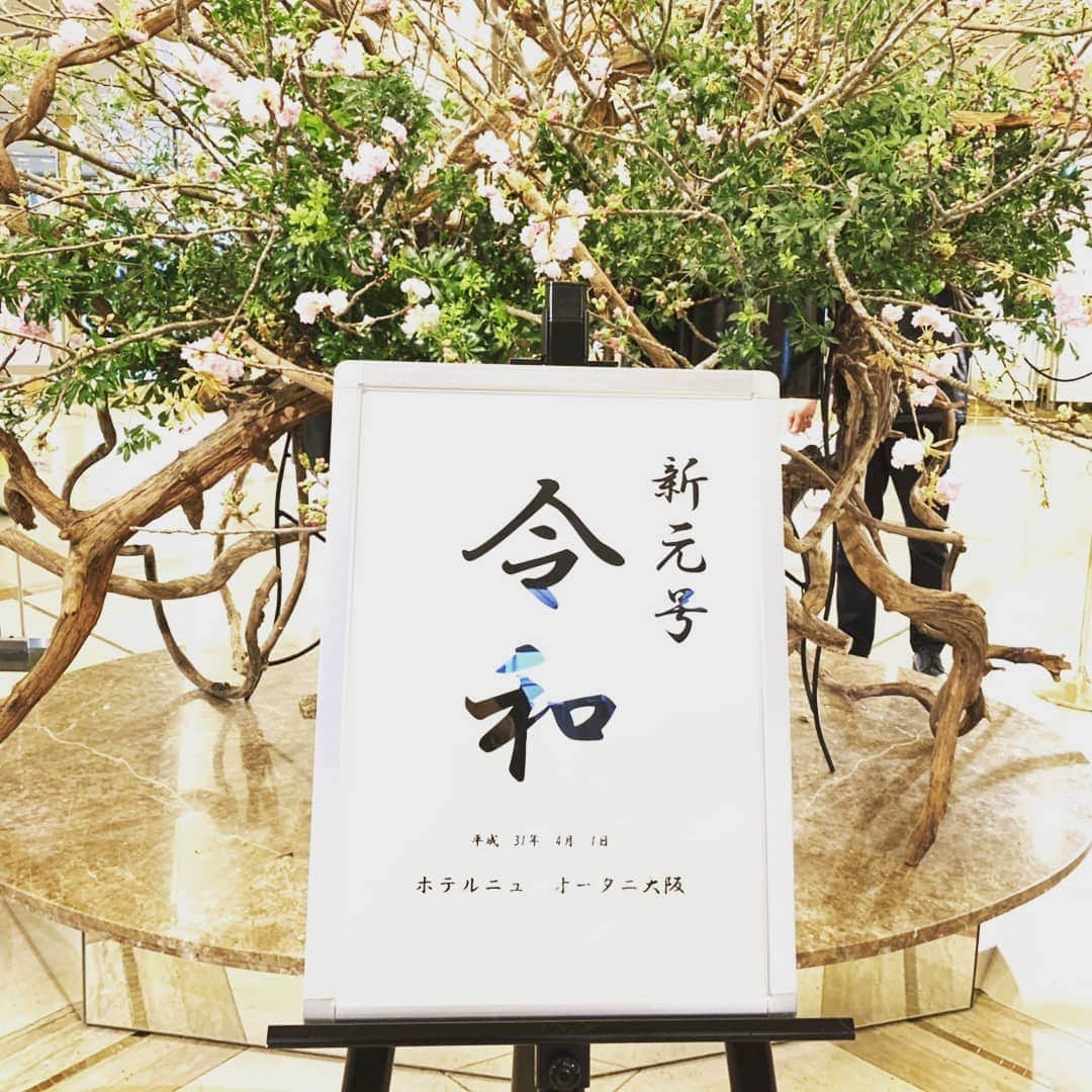 newotani_osakaさんのインスタグラム写真 - (newotani_osakaInstagram)「. 新元号 .  新元号の「令和」には、 「美しく心を寄せ合う中で、文化は生まれ育つ」という意味が込められているそうです。 ホテルに咲く、八重桜のように 次の時代も皆さまの咲き誇る笑顔が見られることを楽しみにしております。 . #新元号 #平成 #幕開け #大阪城  #令和 #newotani_osaka #ホテルニューオータニ大阪  #hotelnewotaniosaka #次代へ  #大阪城  #桜 #osaka #japan #hotel」4月2日 7時03分 - newotani_osaka