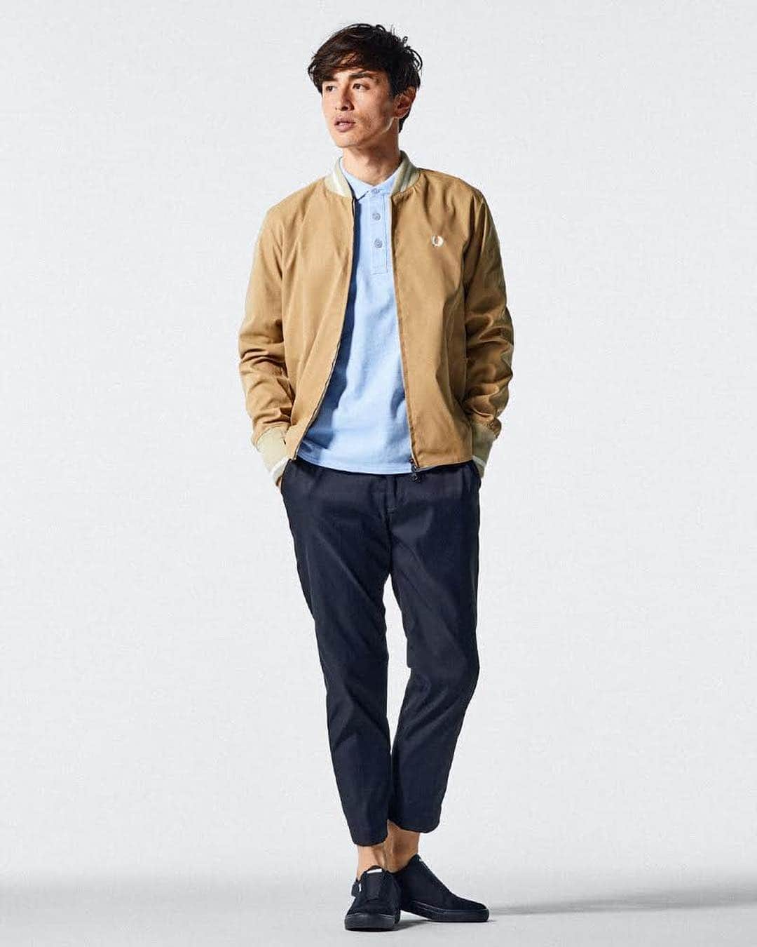 narifuri_japanさんのインスタグラム写真 - (narifuri_japanInstagram)「﻿ <narifuri FRED PERRY Collection>﻿ ・﻿ ・﻿ FRED PERRYのDNAアイテムである「テニスボマー・ジャケット&トラウザー」をnarifuriの目線で再構築した10th Anniversary モデル。﻿ ﻿ 現代的な素材使い や バイシクルな機能性を備え、春のアウターに最適。﻿ ﻿ 今までにない新たなテニスボマースタイルで自転車もカルチャーも共に楽しみましょう。﻿ ﻿ ﻿ #narifuri﻿ #ナリフリ﻿ #fredperry﻿ #フレッドペリー﻿ #フレペ﻿ #bicycle﻿ #cityride﻿ #easyridetokyo﻿ #街乗り﻿」4月2日 18時09分 - narifuri_japan