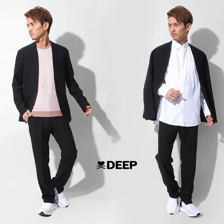 セレクトショップgameのインスタグラム：「. DEEP TR カラーレスジャケット／イージースラックス、入荷しました！ 詳細⇒http://gamegame.jp/shopdetail/000000005553/ 詳細⇒http://gamegame.jp/shopdetail/000000005554/ . 14,000 円  9,500 円 . ================================ InstagramプロフィールURLからSHOPにGO⇒ @game_official_info ================================ . #DEEP #DEEP_surf #MensFashion #Fashion #Tokyo #Tattoo #Japan #surf #bitter #mensknuckle #ootd #coordinate #東京 #渋谷 #原宿 #メンズファッション #ファッション #海 #沖縄 #波 #サーフ #サーファー #ジャケット #スラックス」