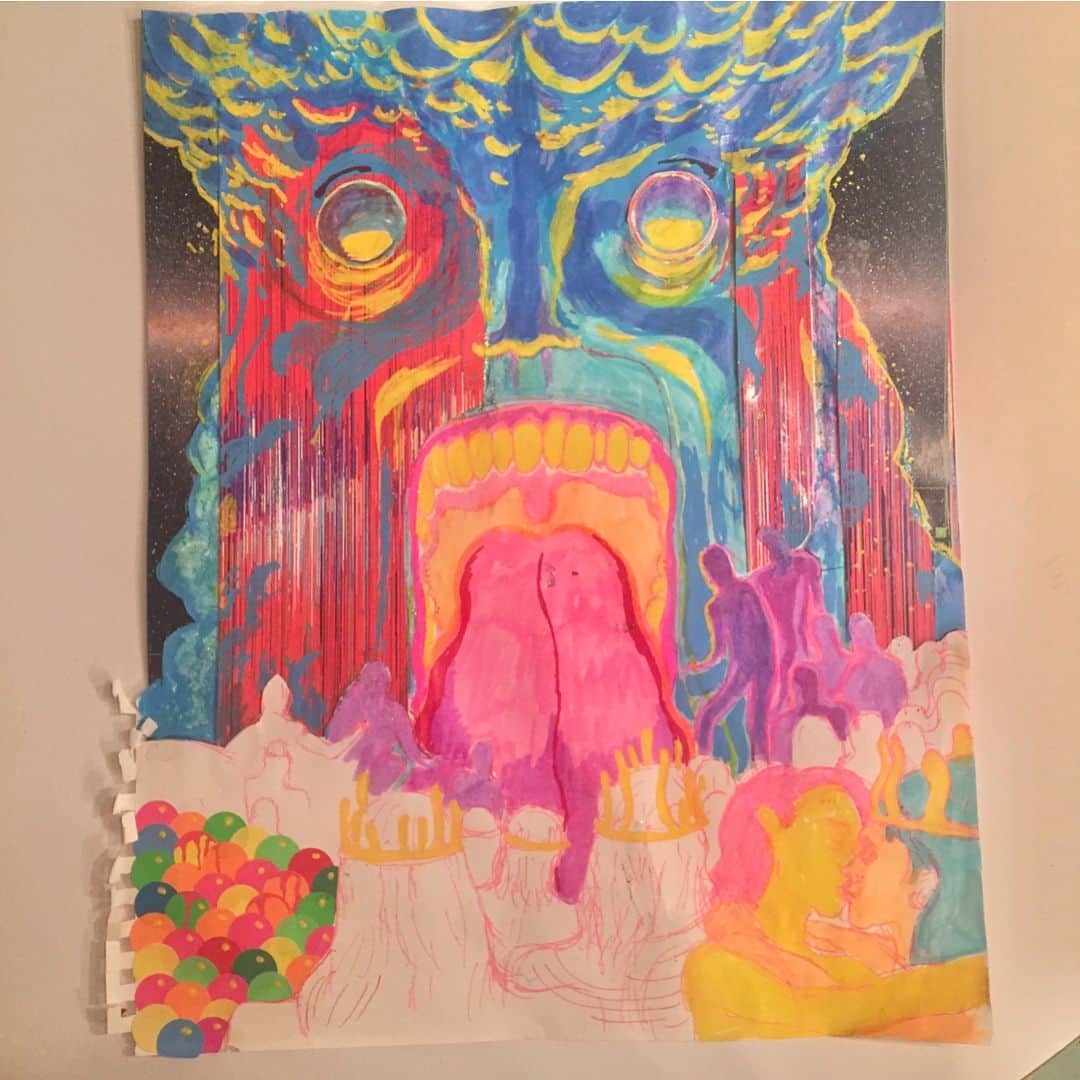 ウェイン・コインさんのインスタグラム写真 - (ウェイン・コインInstagram)「... the making of... Kings Mouth  back cover...」4月2日 18時51分 - waynecoyne5