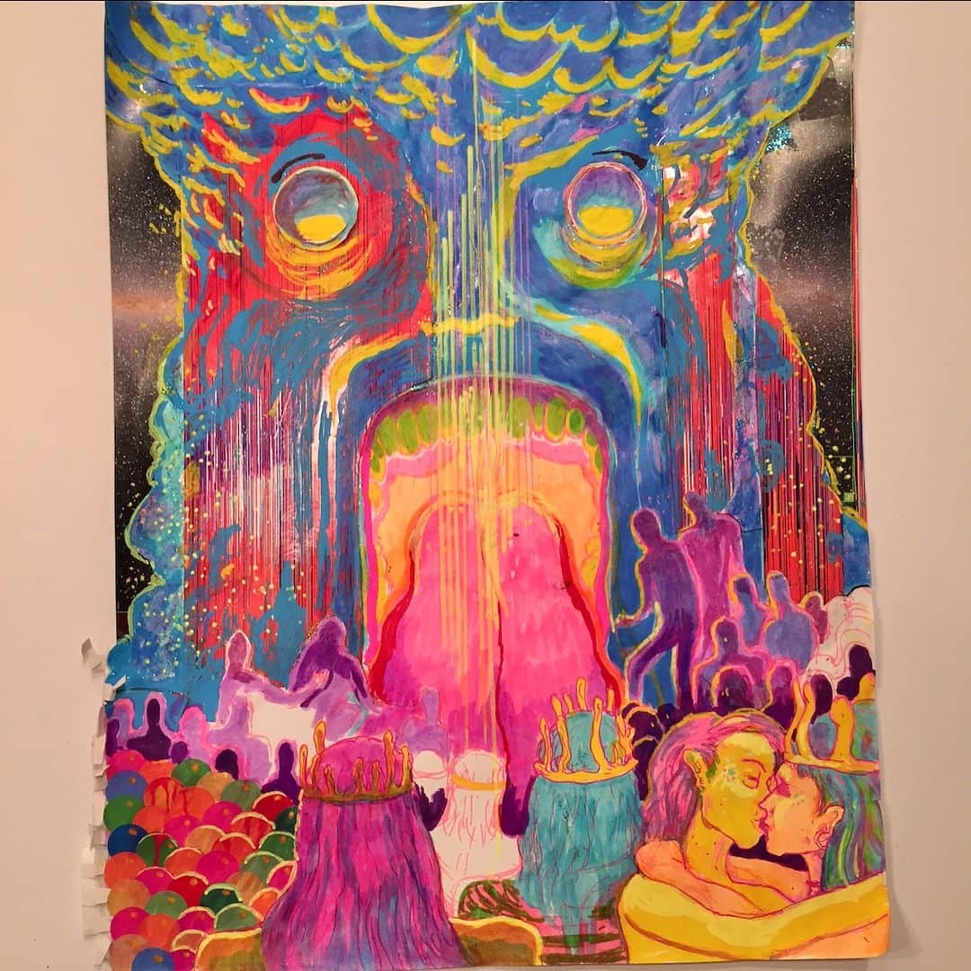 ウェイン・コインさんのインスタグラム写真 - (ウェイン・コインInstagram)「... the making of... Kings Mouth  back cover...」4月2日 18時51分 - waynecoyne5