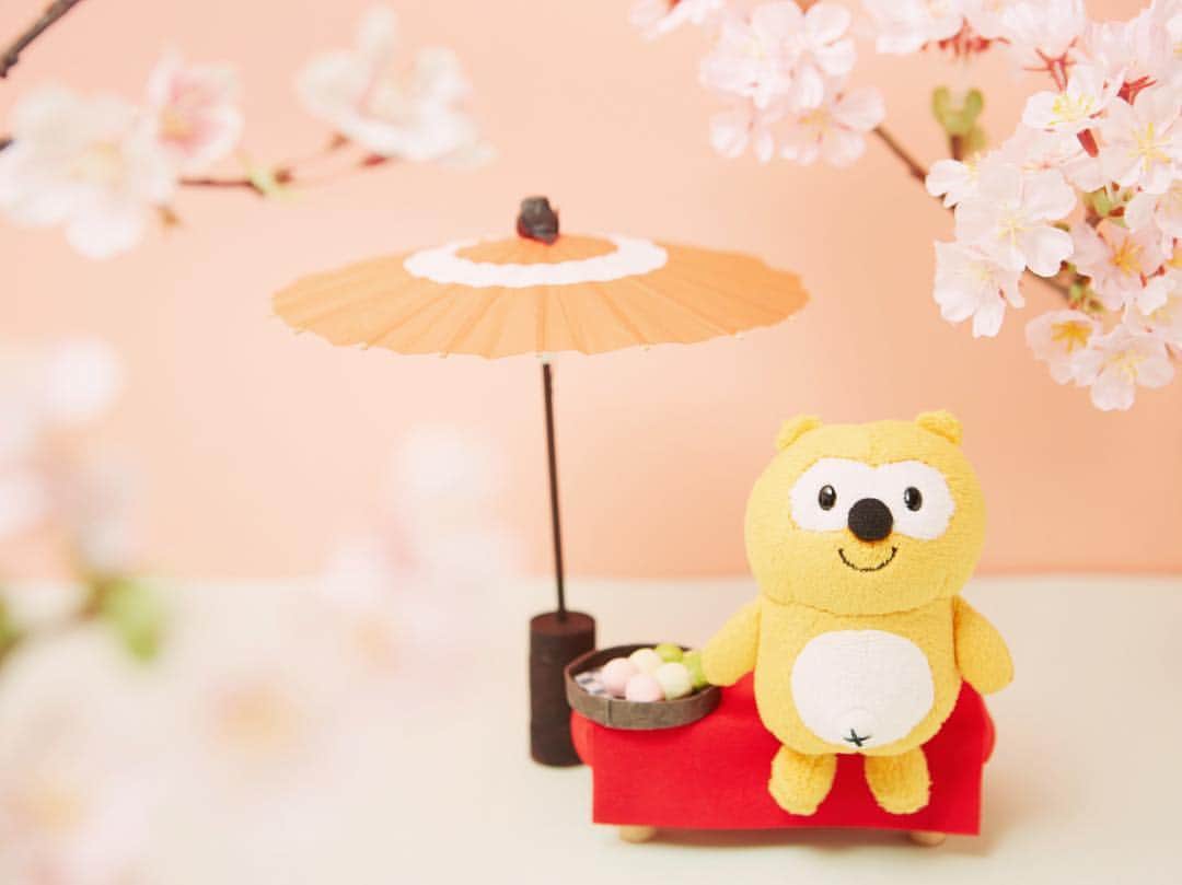 ポンタのインスタグラム：「. . 春だね～🌸 みんなはもうお花見した？  新年度ってワクワクするね✨  新しい生活に慣れるまで大変かもしれないけど、 頑張りすぎには注意だよ！  疲れちゃったら一緒にお団子食べようね🍡☕ . . 4月もみんなが 素敵な毎日を過ごせますように😊💓 . . . #ponta #ポンタ #4月 #こんにちは4月 #お花見 #団子 #桜 #新年度 #新しい生活 #春 #ぬい撮り #ちょっこりさん #ポンスタグラム #撮りポン」