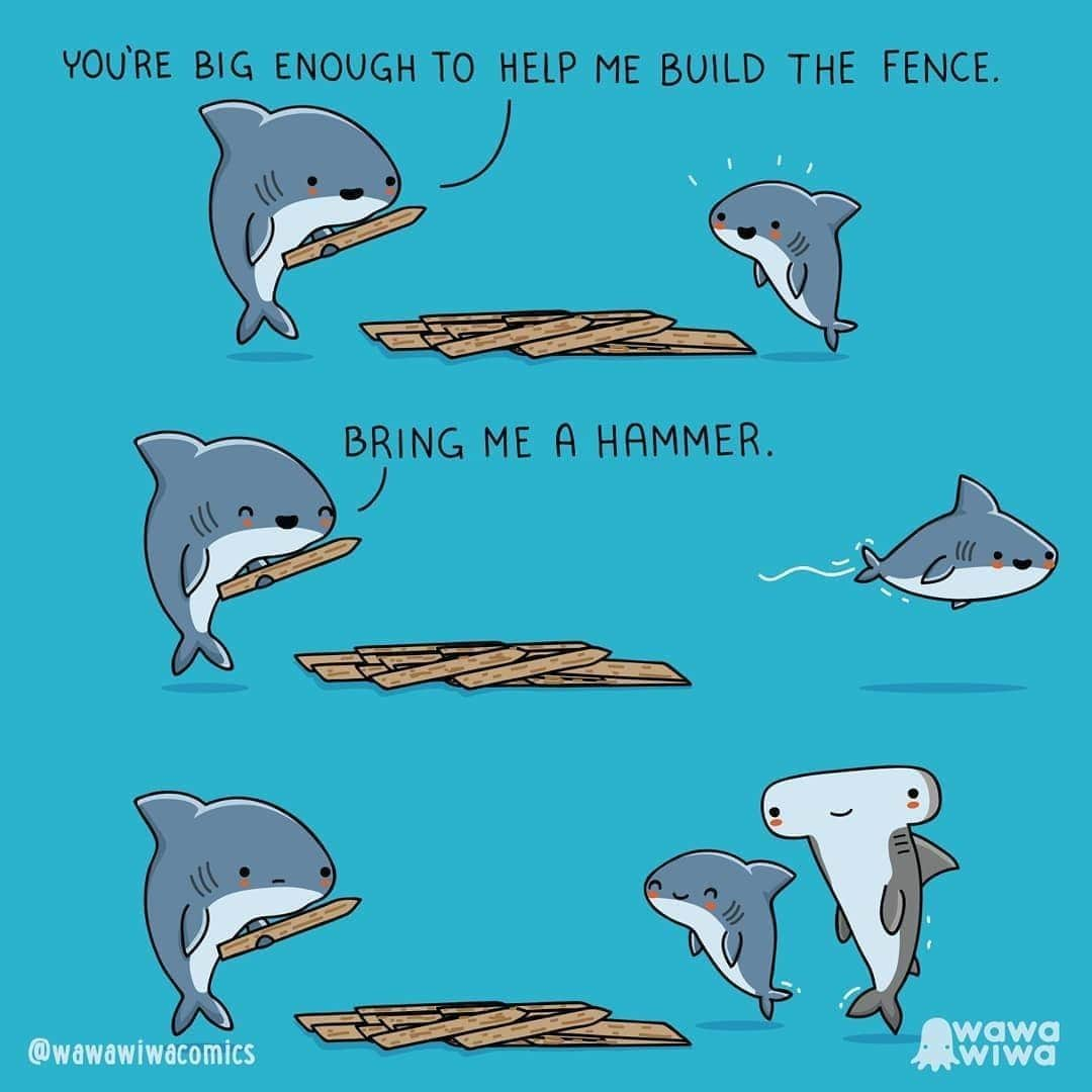 9GAGさんのインスタグラム写真 - (9GAGInstagram)「Sharks doing shark things 🦈 | Follow @doodles⠀ -⠀ By @wawawiwacomics⠀ -⠀ #9gag #doodles #comics」4月2日 17時00分 - 9gag