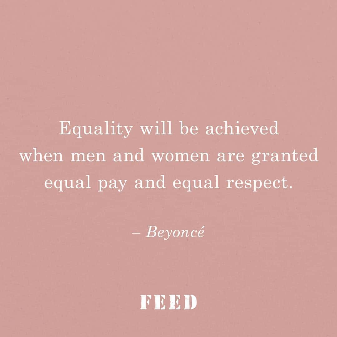 フィードプロジェクツさんのインスタグラム写真 - (フィードプロジェクツInstagram)「Who better to quote on #equalpayday (or any day, really) than @beyonce ? 🙌🏾 From our all female team to all the women out there in our community, here’s to fighting for pay equality in all workplaces, for all women. #feedforthought」4月3日 3時18分 - feed