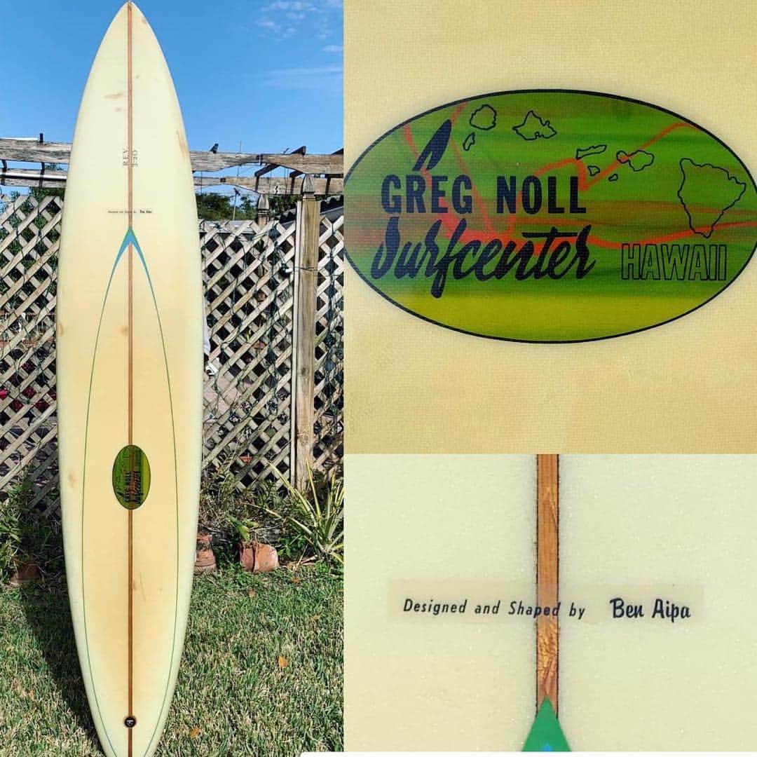 マリブシャツさんのインスタグラム写真 - (マリブシャツInstagram)「Greg Noll Surf Center T available online and in all stores 🤙🏽 @davesvintagesurfboards Here is a vintage Greg Noll Surfboard designed and shaped in Hawaii by Ben Aipa!! This board is unrestored and in all original condition. 🌊🌊🌊🤙🤙🤙💦 #vintagesurfboards #vintagesurf #surfing #surfboard #townandcountrysurfboards #glennminami #larrybertlemann #donaldtakayama #surfboards #vintagesurfing #80ssurf #townandcountry #townandcountrysurf #townandcountrysurfdesigns #surf #deweywebersurfboards #pacificocean #atlanticocean #roryrussell #lightningbolt #lightningboltsurfboards #gerrylopez #benaipa #aipasurfboards」4月3日 3時47分 - malibushirts