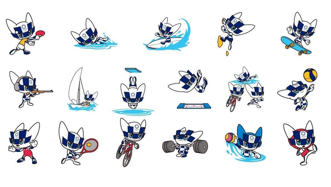 オリンピックさんのインスタグラム写真 - (オリンピックInstagram)「@Tokyo2020 unveils mascot images representing Olympic sports and disciplines #Miraitowa #Tokyo2020 #478daystogo」4月3日 4時01分 - olympics