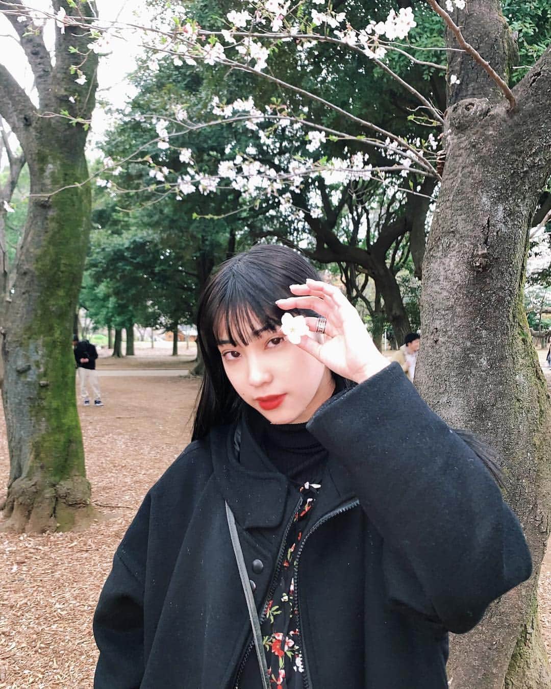 北澤舞悠（まゆちる）のインスタグラム：「お花見🌸」