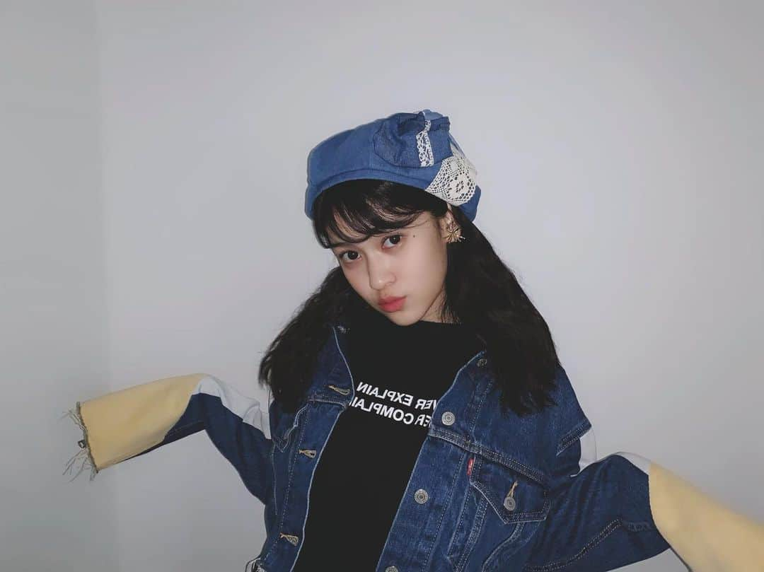 東李苑さんのインスタグラム写真 - (東李苑Instagram)「デニムonデニムすたいる . #handmade #remake #hat  #handmadehat #denimondenim #denimstyle  #ハンドメイド #リメイク #帽子  #ハンドメイド帽子 #リメイク帽子  #ベレー帽 #ベレー帽アレンジ  #ベレー帽コーデ #デニムオンデニム」4月2日 21時13分 - az_rion