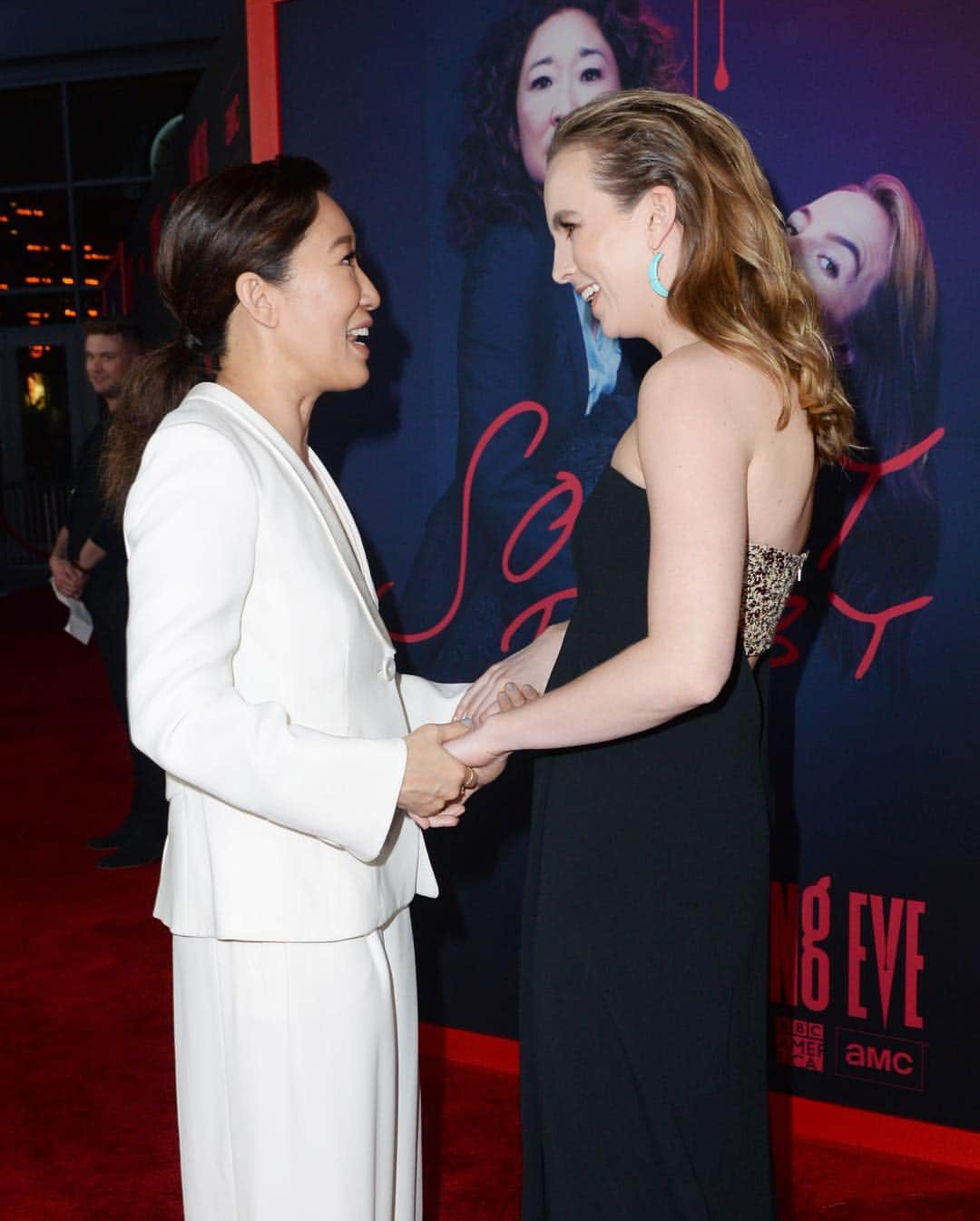 Just Jaredさんのインスタグラム写真 - (Just JaredInstagram)「@jodiemcomer and @iamsandraohinsta attend the @killingeve Season 2 premiere. #JodieComer #SandraOh #KillingEve #GiorgioArmani #VictoriaBeckham #JimmyChoo #TamaraMellon Photos: Getty」4月2日 21時55分 - justjared