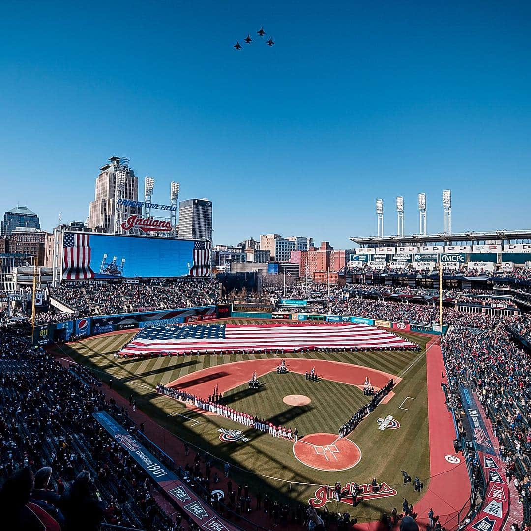 クリーブランド・インディアンスさんのインスタグラム写真 - (クリーブランド・インディアンスInstagram)「Home opener 2019 ✅」4月2日 22時12分 - cleguardians