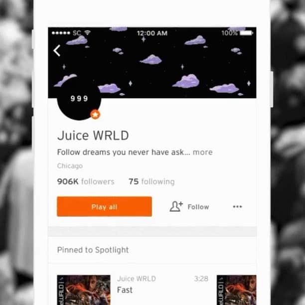 のインスタグラム：「A little self-promotion never hurt nobody 🤳🏼 With our new profile design on iOS, you can maximize your presence and connect with your fans in real time. Your SoundCloud account is now the only digital handshake you need - link in bio to find out why.」