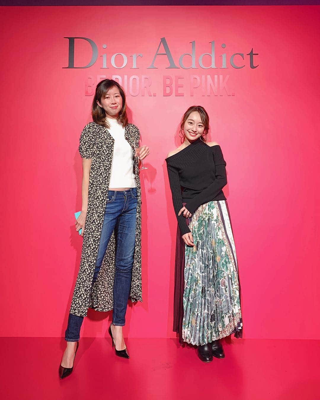 小祝麻里亜のインスタグラム：「DIOR ADDICT💄 ． 明日からhotel koe tokyoにてDIORのメイクアップイベントが始まるので、ひと足お先にお邪魔しに…♡ ． 新発売のリップスティックは塗り心地抜群だし、生で観るモデルのカーラ・デルヴィーニュが素敵すぎて目の保養にもなった夜でした！ ． ＿＿＿＿＿＿＿＿＿＿ #makeup#cosme#beauty#rouge#lipstick #diormakeup #dioraddict #bediorbepink #ディオールステラーシャイン #ディオールコスメ #リップメイク  #コスメレポ #メイクアップ #デパコス #셀스타그램 #셀카 #셀피 #화장품 #뷰티스타그램 ． thanks @mob_shin  @diormakeup @dior」