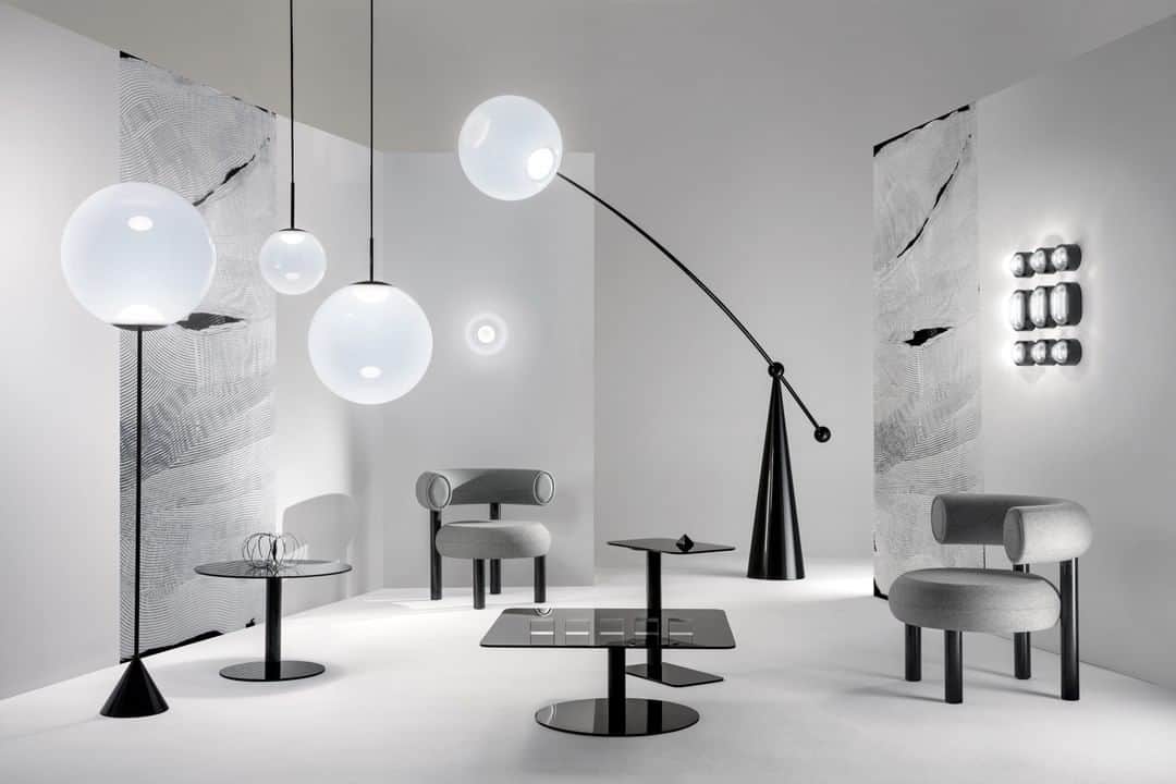 のインスタグラム：「New lighting: OPAL a family of translucent globes using our own custom recipe of tinted white Opalescent polycarbonate.⁣ ⁣ See them first at The Manzoni @themanzoni restaurant in Milan. ⁣ ⁣ We're returning to Milan's (@fuorisalone) after a year’s absence and rethinking how we can embed ourselves into the heart of Italy’s commercial and cultural capital. Aptly named The Manzoni, the new 100-cover restaurant has been created by Tom’s @design_research_studio. ⁣ ⁣ #tomdixon #milan2019 #salonedelmobile #fuorisalone #themanzoni #tomdixonMANZONI #milanogram2019 #tomdixonOPAL #tomdixonFAT」