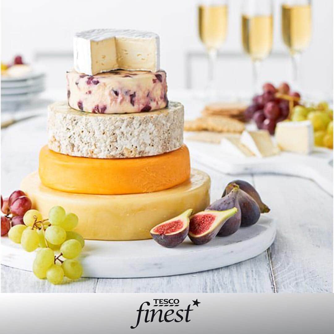 Tesco Food Officialさんのインスタグラム写真 - (Tesco Food OfficialInstagram)「Here comes the wedding cake everyone’s talking about. ⁣ ⁣ Made from 5 towering tiers of hand-selected Tesco Finest cheese, it’ll have all the cheese-lovers in your life popping the question.⁣ ⁣ Order The Tesco Finest Cheese Celebration Cake online.」4月3日 0時56分 - tescofood