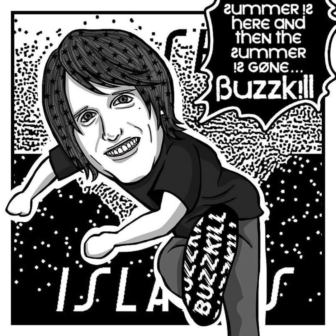 アッシュさんのインスタグラム写真 - (アッシュInstagram)「We love this artwork featuring @timwheeler1977 by @y3ll0wbull3t Thanks for the love!! #buzzkill #islands #ash #ashband #ashtag #music #rock #comic」4月3日 1時13分 - ash_1977