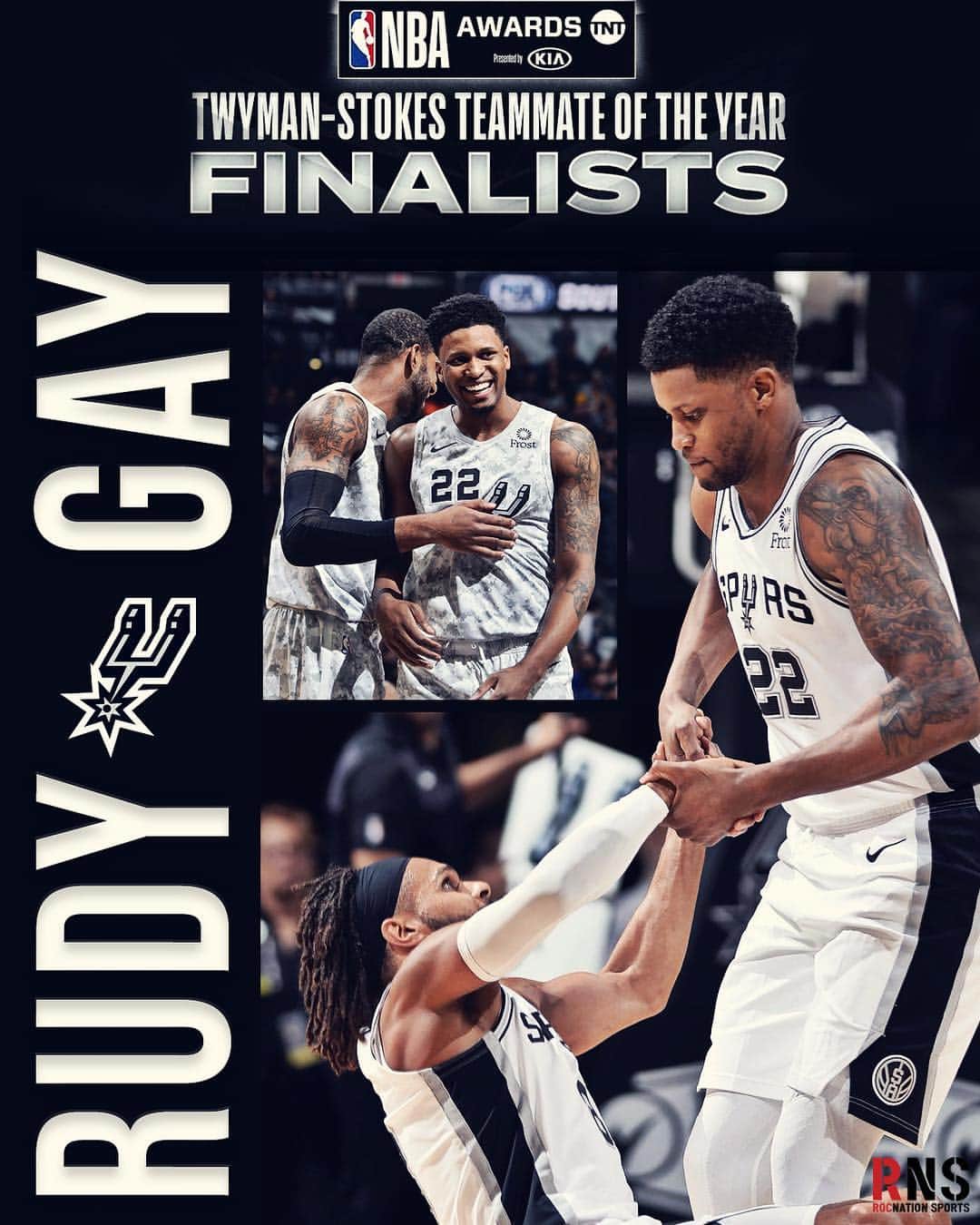 ルディ・ゲイのインスタグラム：「All love to my teammates!」