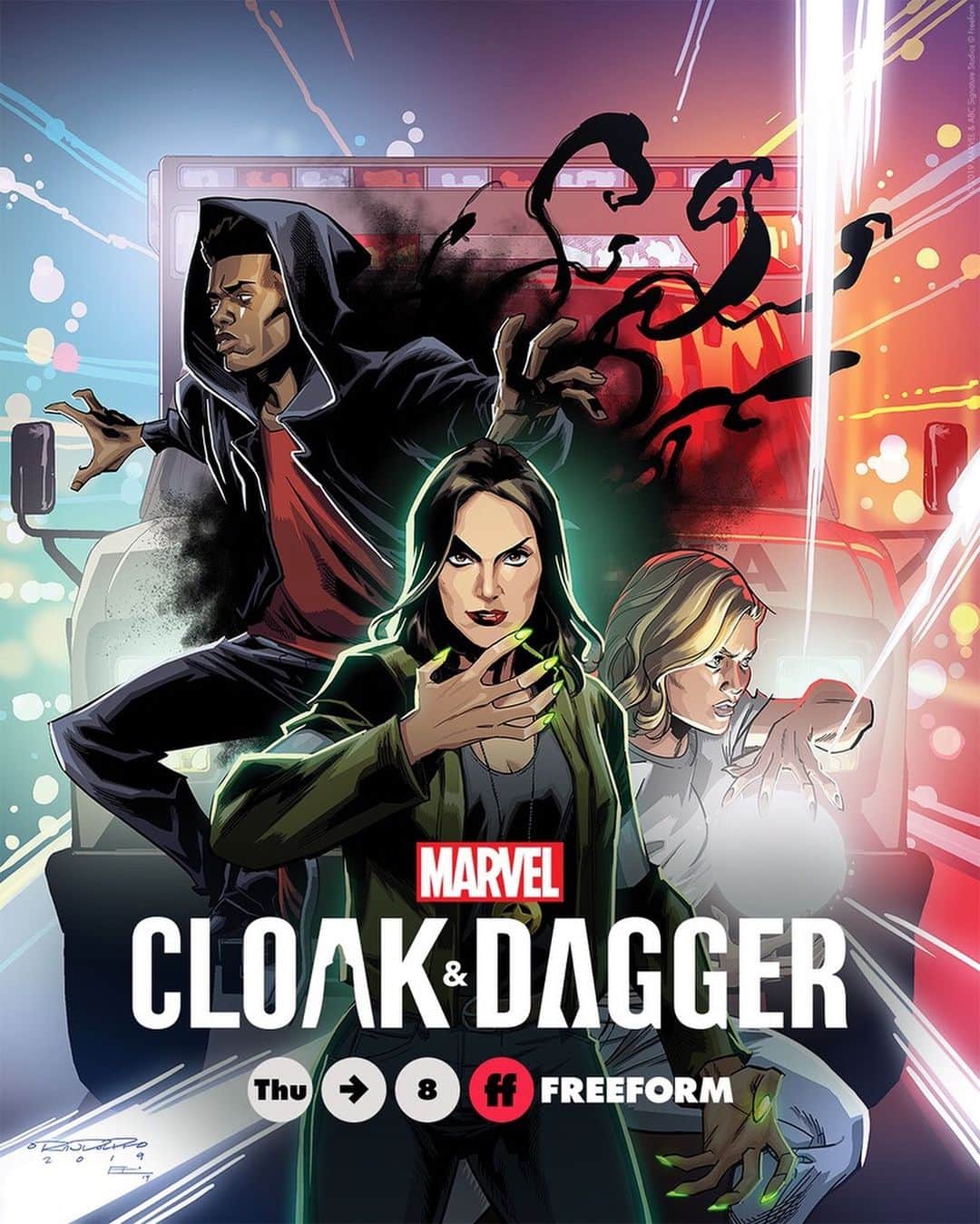 Marvel Entertainmentさんのインスタグラム写真 - (Marvel EntertainmentInstagram)「As a new danger grows in New Orleans, Tandy and Tyrone will not stand by.  Swipe to see the two "Marvel's #CloakAndDagger" Season 2 premiere posters, with the first from Marvel artist @PhilNoto, and the second from Marvel artist @KharyRandolph and colorist @Emannland. Learn more on Marvel.com and stay tuned for a new poster next week: spr.ly/CloakAndDaggerArt @CloakAndDaggerTV」4月3日 5時13分 - marvel