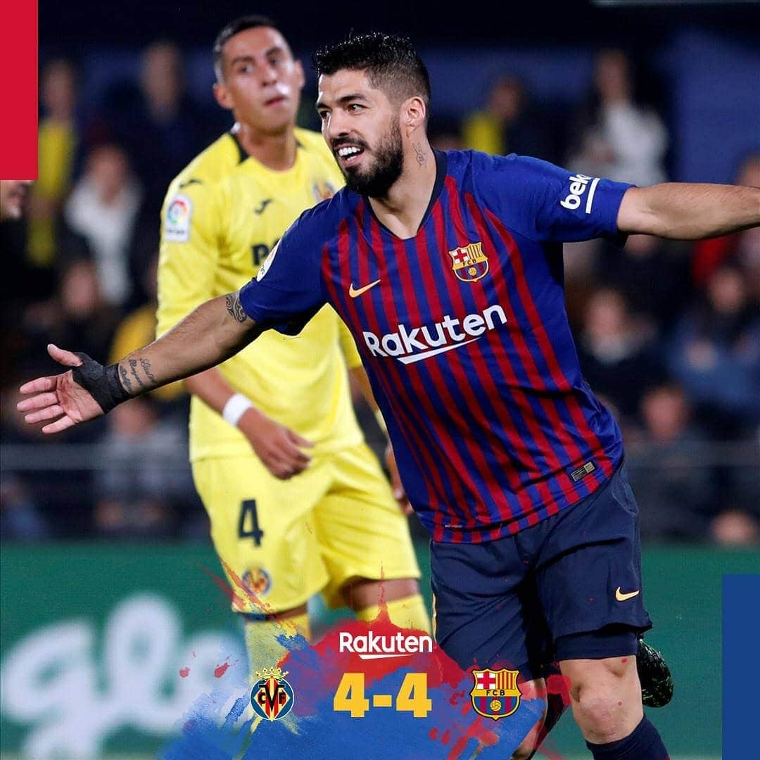 FCバルセロナさんのインスタグラム写真 - (FCバルセロナInstagram)「CRAZY GAME 😱 🏁 Villarreal 4-4 Barça ⚽ Coutinho, Malcom, Messi, Suárez」4月3日 6時26分 - fcbarcelona