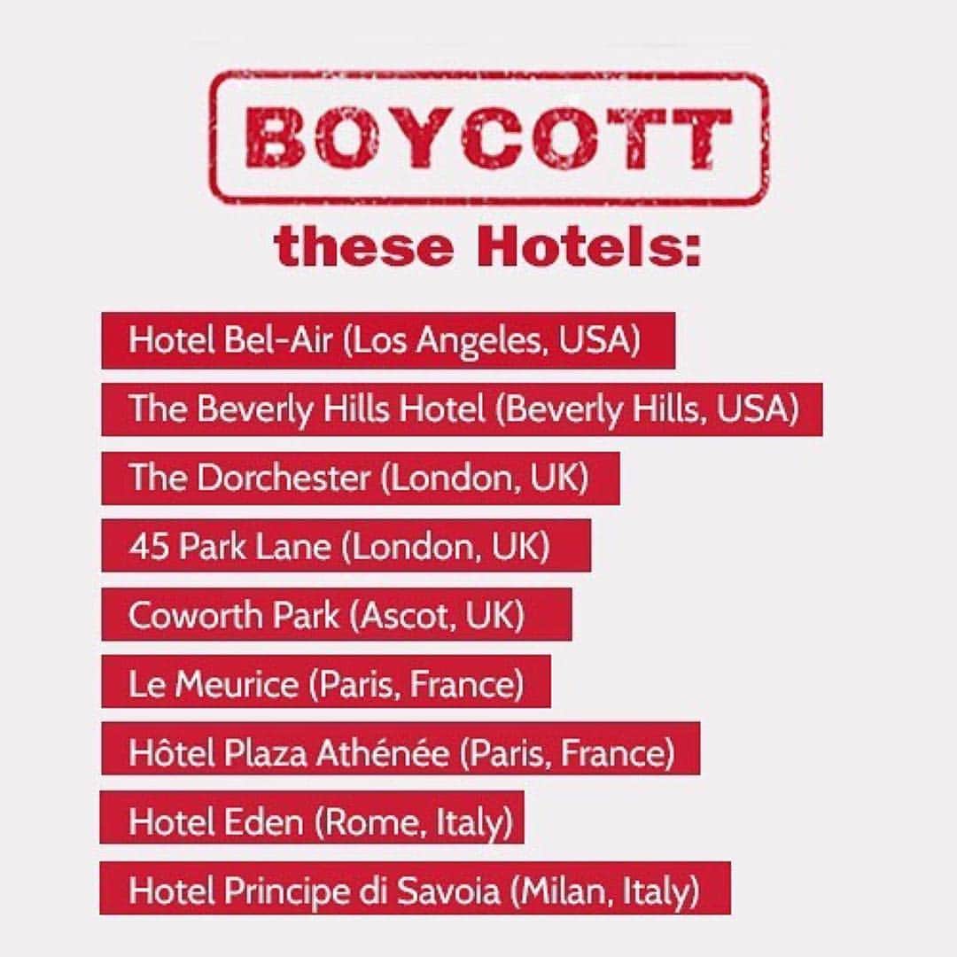 サマンサ・ロンソンさんのインスタグラム写真 - (サマンサ・ロンソンInstagram)「If you feel the need to respond with comments like- it won’t make a difference, please do us both a favour and don’t. Because it makes a difference to me and it sure as fuck makes a difference to them. It’s the actual least we can do..... would love to know more businesses the sultan of Brunei is invested in so I can boycott those also!  #Repost @theellenshow ・・・ Tomorrow, the country of Brunei will start stoning gay people to death. We need to do something now. Please boycott these hotels owned by the Sultan of Brunei. Raise your voices now. Spread the word. Rise up.」4月3日 6時28分 - samantharonson