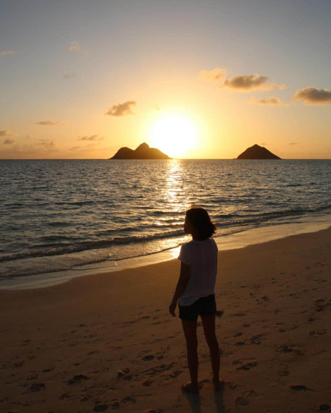 坂元美香さんのインスタグラム写真 - (坂元美香Instagram)「sunrise🌞back shots only. . #sunrise #lanikai #lanikaibeach #ラニカイビーチ #ラニカイ #hawaii #ハワイ #backshot #バックショット #silhouette #シルエット」4月3日 6時43分 - mika_saka
