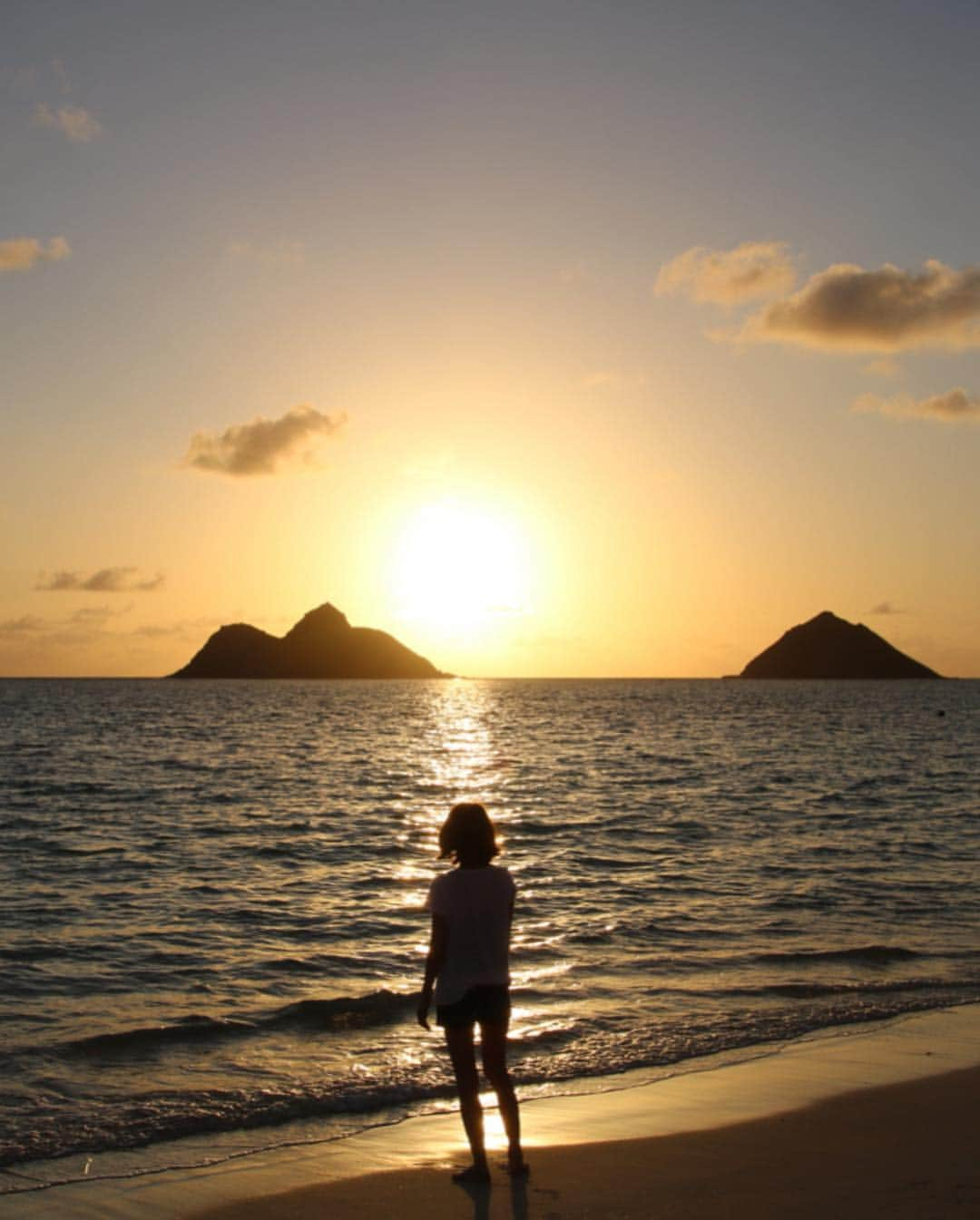 坂元美香さんのインスタグラム写真 - (坂元美香Instagram)「sunrise🌞back shots only. . #sunrise #lanikai #lanikaibeach #ラニカイビーチ #ラニカイ #hawaii #ハワイ #backshot #バックショット #silhouette #シルエット」4月3日 6時43分 - mika_saka