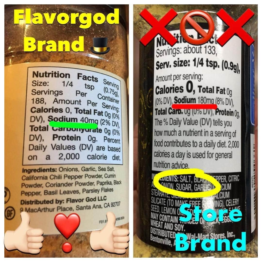 Flavorgod Seasoningsさんのインスタグラム写真 - (Flavorgod SeasoningsInstagram)「✅ Do you check your ingredients?❤️⁣ FLAVORGOD SEASONINGS MADE FRESH‼️⁣ -⁣ Build Your Own Bundle Now!!⁣ Click the link in my bio @flavorgod ✅www.flavorgod.com⁣ -⁣ FlavorGod Seasonings:⁣ 🌿Made Fresh⁣ ☀️Gluten free⁣ 🥑Paleo⁣ ☀️KOSHER⁣ 🌊Low salt⁣ ⚡️NO MSG⁣ 🚫NO SOY⁣ ⏰Shelf life is 24 months⁣ -⁣ 🌏 I Ship World Wide🌍⁣ -⁣ Order Here:⁣ FlavorGod.com」4月3日 8時00分 - flavorgod