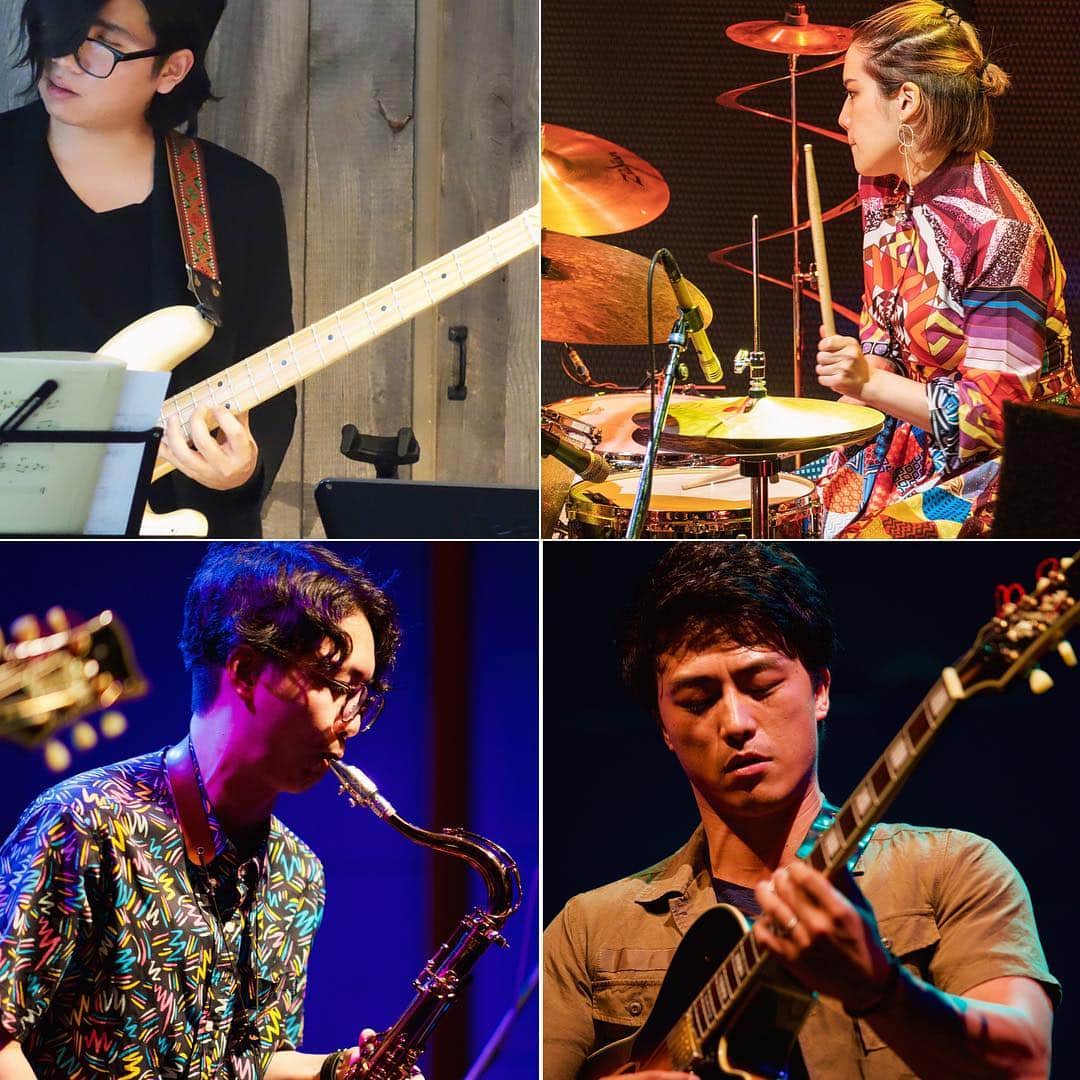 岡田真帆のインスタグラム：「本日4/3は赤坂ジーズバーにて8時より、マホガニーベビースターズライブ！！ 5月にけんさんが帰ってくるのでベース入りのマホガニーは暫く見れないと思いますので是非！ チャージフリーなのでお気軽に飲みに来て下さい＾＾」
