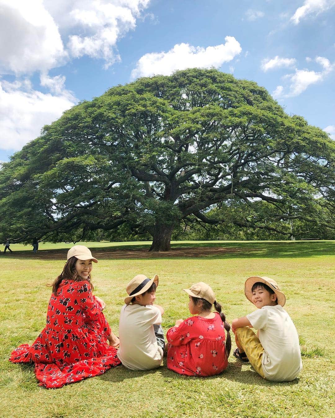 manamisotayutaさんのインスタグラム写真 - (manamisotayutaInstagram)「#Hawaii 🌳 この木なんの木気になる木〜で有名な #モアナルナガーデン  に行ったよ🌳✨ こどもの頃からテレビで見ていた場所に行けたぁー❤️ ひろーい芝生の公園におっきな木🌳 風が心地よくて癒される♪ ＊ ＊ mama onpeace @zara  #zara#ザラ ・ kids👧 onpeace @oldnavy  shoes @outletshoes_official ＊ ＊ ＊ #moanaluagardens  #親子コーデ#trip#旅行#ハワイ#双子コーデ#この木なんの木気になる木  #ハワイ旅行 #母娘コーデ #pink#genic_hawaii  #南国#ハワイカフェ #カベジョ#gw_mag  #タビジョ#女子旅  #mamagirl #ponte_fashion #locari  #mineby3mootd #retrip_hawaii#プチプラコーデ#ママタビジョ#genic_hawaii #アロハタビジョ」4月3日 10時12分 - manamisotayuta