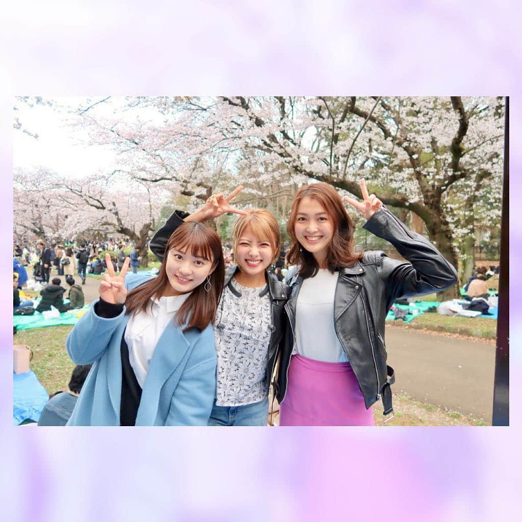 福田典子さんのインスタグラム写真 - (福田典子Instagram)「昨日は桜が綺麗なゴルフ交遊抄ロケでした🌸ゴルフ場へ移動中に朝日が昇ってくるという早起きスケジュールですが、自然が広がる空間でのロケはとても癒されました🕊毎週日曜日朝7:30からBSテレ東にて放送ですので、ゴルフ交遊抄もぜひご覧ください！ . ゴルフ場の写真を撮りそびれたので、この前のお花見のときの写真🌸満開でとっても綺麗でした🥰✨ @kanna_okada  @koga_yako . #ゴルフ交遊抄 #ゴルフ #お花見 #桜 #さくら #代々木公園」4月3日 11時27分 - norikofukuda212