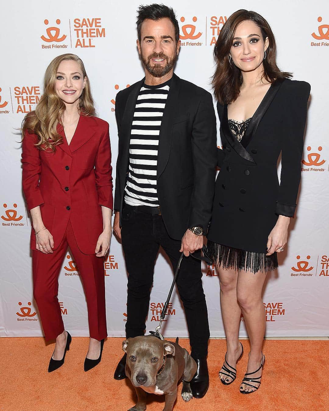 Just Jaredさんのインスタグラム写真 - (Just JaredInstagram)「Amanda Seyfried (@mingey) in a @prada suit & @emmy join @justintheroux & his dog Kuma at the @bestfriendsanimalsociety’s Benefit to Save All! #AmandaSeyfried #Prada #EmmyRossum #JustinTheroux #BestFriendsAnimalSociety」4月3日 12時10分 - justjared