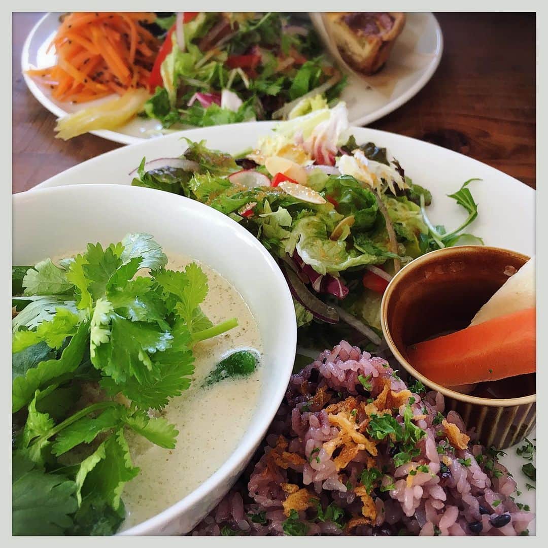 kumikoさんのインスタグラム写真 - (kumikoInstagram)「青いものが不足していたので野菜タップリな所へ。 もう食べられません食べられません。。。」4月3日 15時02分 - makudeco