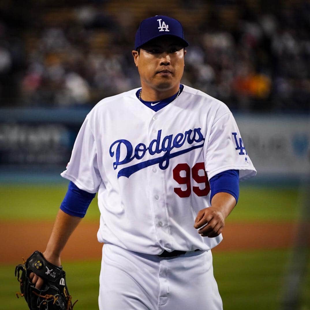 柳賢振さんのインスタグラム写真 - (柳賢振Instagram)「Great night~~#dodgers」4月3日 16時39分 - hyunjinryu325