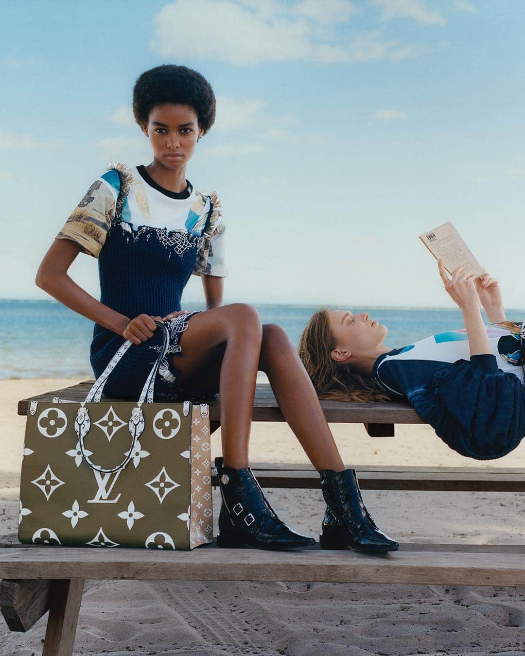 のインスタグラム：「A kaleidoscope of multi-scaled Monogram. A new interpretation of the #LouisVuitton signature makes its debut in the new Summer Collection. Find the capsule in stores and online via link in bio. Photographed by @stef_mitchell」